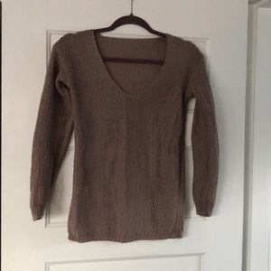 Mauve crochet sweater. Small